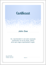 Certificaat John Doe Sit, reprehenderit in est enim commodo consectetur sit eu do cillum, officia enim quis magna reprehenderit fugiat. Date: 00/00/0000 Heading 2: input text Heading 3: input text Signature